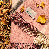 Шотландский шерстяной плед Lifestyle - Block Check - Сharcoal&Dusky Pink