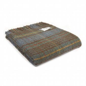Фото английского пледа Шотландский шерстяной плед Tartan - Antique Hunting Stewart. Пледы из овечьей шерсти..